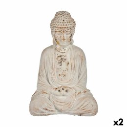 Dekoracyjna figurka ogrodowa Budda Polyresin 22,5 x 40,5 x 27 cm (2 Sztuk)