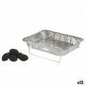 Jednorazowy grill Aluminium Popielaty 23,5 x 6 x 30,5 cm (12 Sztuk)