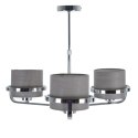 Lampa Sufitowa Szary Srebrzysty Płótno Metal Żelazo 220-240 V 52 x 50 x 44,5 cm