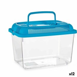 Akwarium Z uchwytem Średni Niebieski Plastikowy 3 L 17 x 16 x 24 cm (12 Sztuk)