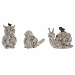 Figurka Dekoracyjna DKD Home Decor Kolor Zielony Różowy Naturalny zwierzęta Shabby Chic 20,5 x 10 x 17 cm (3 Części)