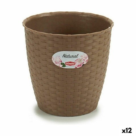 Doniczka Stefanplast Brązowy Plastikowy 19 x 17,5 x 19 cm (12 Sztuk)