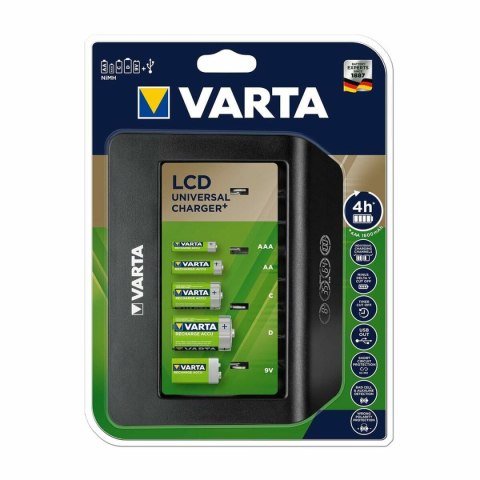 Ładowarka Varta LCD Universal Charger+ Rodzaj C Rodzaj D 1600 mAh 100-240 V