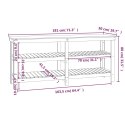 Stolik roboczy, szary, 181x50x80 cm, lite drewno sosnowe