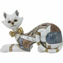 Figurka Dekoracyjna DKD Home Decor Biały Złoty Kot 22,5 x 8 x 15 cm (2 Sztuk)