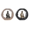 Figurka Dekoracyjna DKD Home Decor Czarny Złoty Budda Orientalny 20,8 x 6 x 18,5 cm (2 Sztuk)