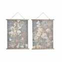 Obraz DKD Home Decor Kvety Nowoczesny 75 x 2 x 100 cm (2 Sztuk)