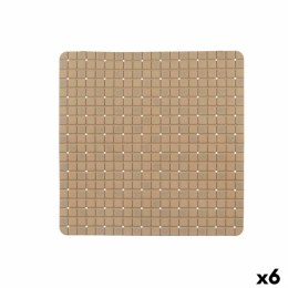 Antypoślizgowa mata prysznicowa Krata Beżowy PVC 50,3 x 50,3 x 0,7 cm (6 Sztuk)