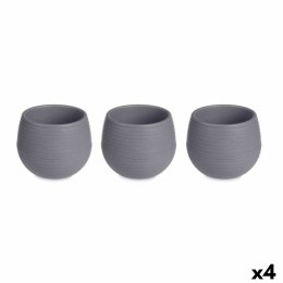 Zestaw garnków Antracyt Plastikowy 16,5 x 16,5 x 14,5 cm (4 Sztuk)