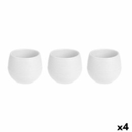 Zestaw garnków Biały Plastikowy 16,5 x 16,5 x 14,5 cm (4 Sztuk)