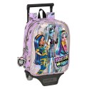 Torba szkolna z kółkami Monster High Best boos Liliowy 22 x 27 x 10 cm