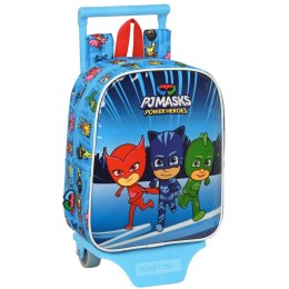 Torba szkolna z kółkami PJ Masks Niebieski 22 x 27 x 10 cm