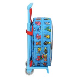 Torba szkolna z kółkami PJ Masks Niebieski 22 x 27 x 10 cm