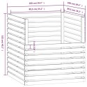 Kompostownik, 100x100x102 cm, lite drewno sosnowe