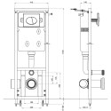 Zbiornik podtynkowy 11 l 41x14x(110-125) cm