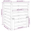 Kompostownik, czarny, 63,5x63,5x77,5 cm, lite drewno sosnowe