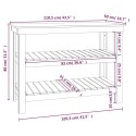 Stolik roboczy, czarny, 110,5x50x80 cm, lite drewno sosnowe