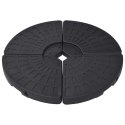 Podstawa pod parasol w formie wachlarza, 4 elementy, czarna