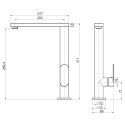 SCHÜTTE Bateria CHICAGO z mieszaczem i wysoką wylewką, chromowa