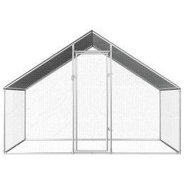 Klatka zewnętrzna dla kurcząt, 2,75x2x1,92 m, stal galwanizowana