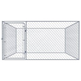 Kojec dla psa z galwanizowanej stali, 2 x 2 x 1 m