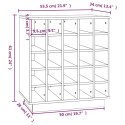 Szafka na wino, szary, 55,5x34x61 cm, lite drewno sosnowe