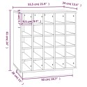 Szafka na wino, 55,5x34x61 cm, lite drewno sosnowe