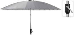 Parasol ogrodowy 270cm szary z regulowanym kątem nachylenia