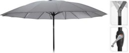 Parasol ogrodowy Shanghai 270 cm aluminium łamany jasnoszary