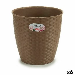 Doniczka Stefanplast Brązowy Plastikowy 24 x 22,5 x 24 cm (6 Sztuk)