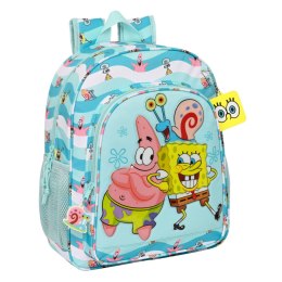 Plecak szkolny Spongebob Stay positive Niebieski Biały 32 x 38 x 12 cm