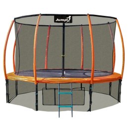 Trampolina Ogrodowa Jumpi 312cm/10FT Maxy Comfort Plus Pomarańczowa Z Wewnętrzną Siatką