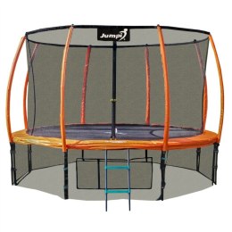 Trampolina Ogrodowa Jumpi 312cm/10FT Maxy Comfort Plus Pomarańczowa Z Wewnętrzną Siatką