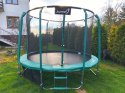 Trampolina Ogrodowa Jumpi 435cm/14FT Maxy Comfort Zielona Z Wewnętrzną Siatką