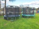 Trampolina Ogrodowa Jumpi 435cm/14FT Maxy Comfort Zielona Z Wewnętrzną Siatką