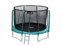 Trampolina Ogrodowa Jumpi 435cm/14FT Maxy Comfort Zielona Z Wewnętrzną Siatką