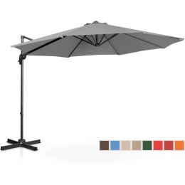 Parasol ogrodowy na wysięgniku bocznym uchylny okrągły śr. 300 cm ciemnoszary