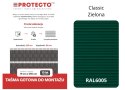 Taśma ogrodzeniowa PASKI 6 x 2,55mb CLASSIC 19cm PROTECTO™ ZIELONA + 12 klipsów GRATIS