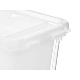 Organizer do lodówki Biały Przezroczysty Plastikowy 37,5 x 9 x 14,3 cm (12 Sztuk)