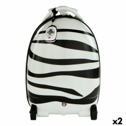 Plecak z kółkami Rastar Dziecięcy Zdalnie sterowany Zebra 2,4 GHz 34 x 48 x 27,5 cm (2 Sztuk)