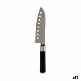 Nóż kuchenny Kinvara KT11-5604S03 Czarny Srebrzysty Stal nierdzewna Plastikowy 5 x 30 x 2,5 cm (12 Sztuk)