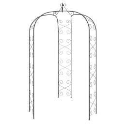 Pergola ogrodowa, czarna, Ø180x255 cm, stalowa