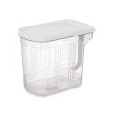 Organizer do lodówki Szary Przezroczysty Plastikowy 2,5 L 20,5 x 17 x 13 cm (24 Sztuk)