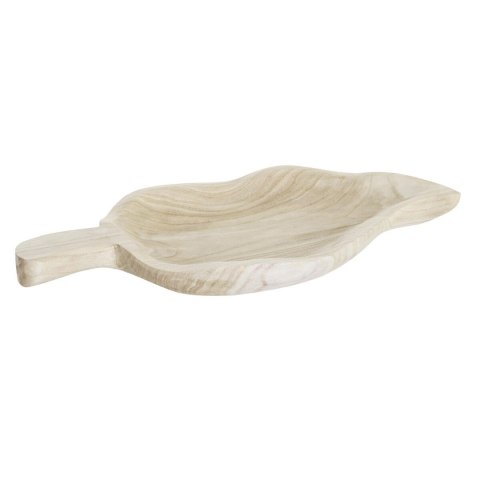 Tacka do przekąsek DKD Home Decor Jasnobrązowy Naturalny Tropikalny Liść roślin 56 x 28 x 5 cm