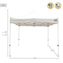 Gazebo Aktive Składany Regulowana wysokość Stal Poliester 420D Oxford Biały 300 x 320 x 300 cm