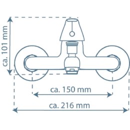 SCHÜTTE Bateria wannowa ATHOS PLUS z mieszaczem, chromowa