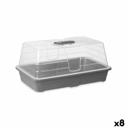 Szklarnia Ibergarden FYT2058102 Szary Przezroczysty Plastikowy 38,4 x 17,5 x 24,7 cm (8 Sztuk)