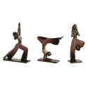 Figurka Dekoracyjna Home ESPRIT Różowy Złoty Yoga Scandi 19 x 6 x 26 cm (3 Sztuk)