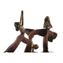 Figurka Dekoracyjna Home ESPRIT Różowy Złoty Yoga Scandi 19 x 6 x 26 cm (3 Sztuk)