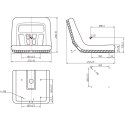 Siedzenie fotel uniwersalny do ciągnika traktorka kosiarki wózka widłowego 38 x 30 cm